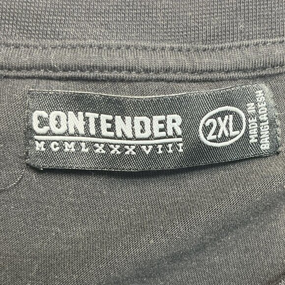 Contender Men’s 2XL Black Red Vintage “Drip Too Hard” Graphic Cotton T‑Shirt - Picture 2 of 5